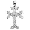 Eternity "Khachkar" Armenian Cross Sterling Silver Pendant Necklace (Large)