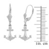 Sterling Silver Anchor Nautical Earring Set