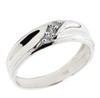 Men's Diamond Wedding Band in Sterling Silver