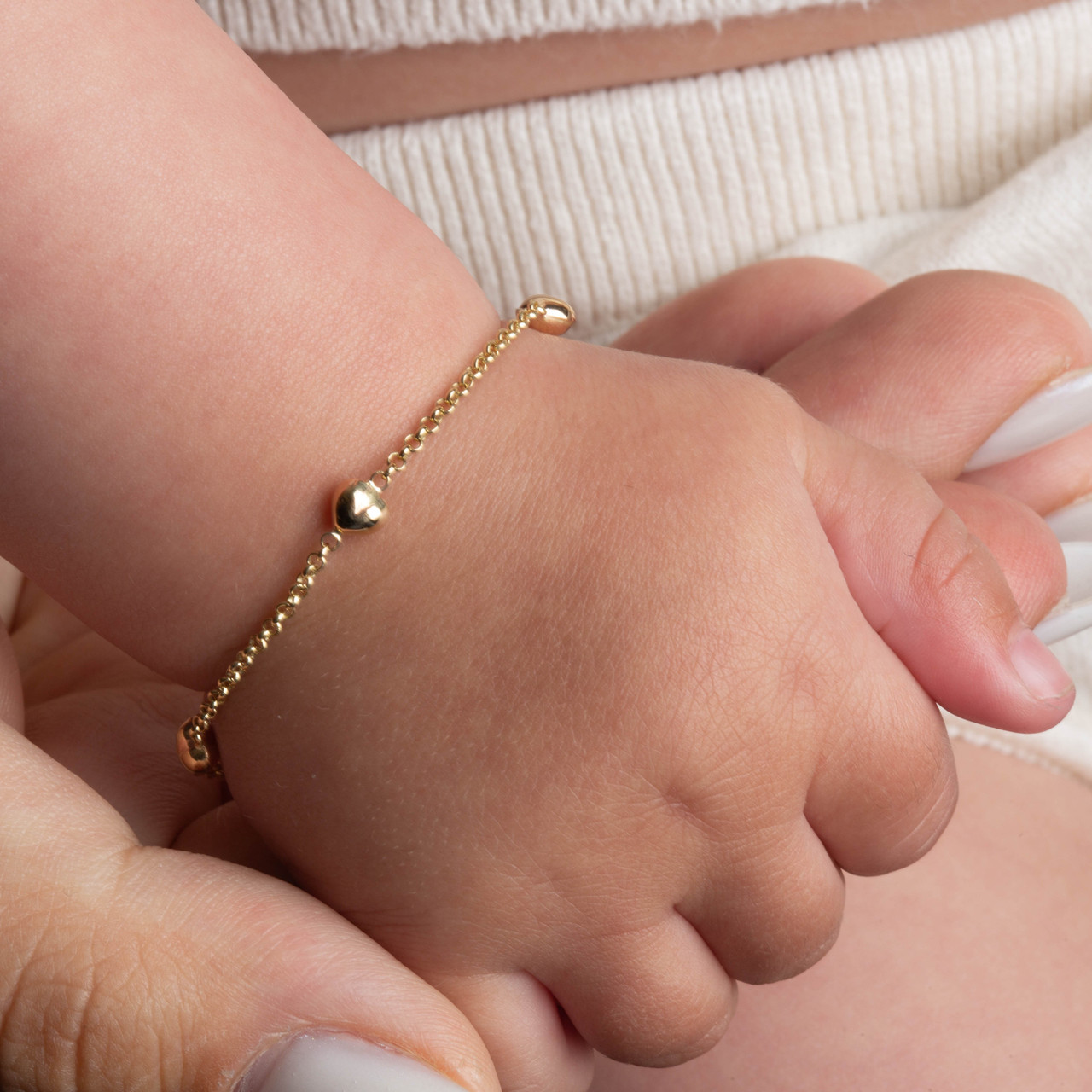 Kids Bracelets Argos Baby Bracelet Gold 14K Yellow Gold Love Heart