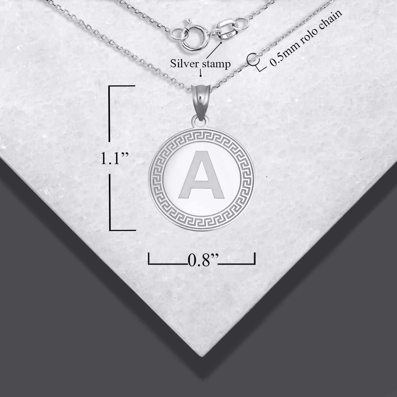 Collana in Argento con Lettera Iniziale V Mabina Gioielli 553500V