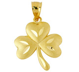 Factory Direct Jewelry Clover Celtic Pendant In Gold 