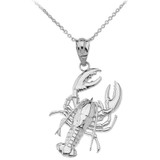 Gold Sea Life Lobster Pendant Necklace (Available in Yellow/Rose/White Gold)