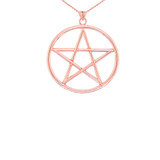 Gold Small Pentagram Pendant(Available in Yellow/Rose/White Gold)