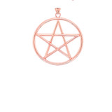 Gold Small Pentagram Pendant(Available in Yellow/Rose/White Gold)