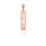 Rose Gold Egyptian Hieroglyphics Pendant
