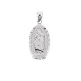 White Gold Saint Guadalupe Illuminated Pendant