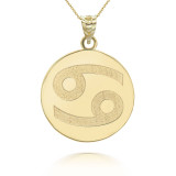 Gold Cancer Pendant