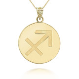 Gold Sagittarius Pendant