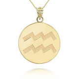 Gold Aquarius Pendant