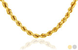 2.5mm Ultra Light Diamond Cut 10K Gold Rope Chain