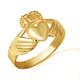 Gold Woman's Eternal Irish Claddagh Ring