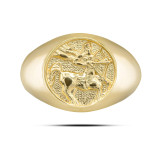 Yellow Gold Sagittarius Ring