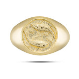 Yellow Gold Pisces Ring