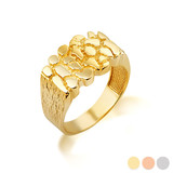 Yellow Gold Men's Nugget Ring