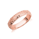 Rose Gold Irish Celtic Trinity Knot Eternity Unisex Band Ring