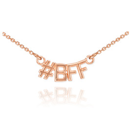 14k Rose Gold #BFF Necklace
