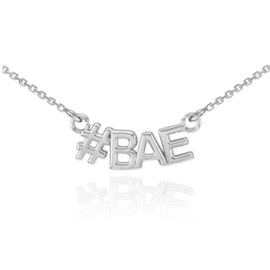 Sterling Silver #BAE Necklace