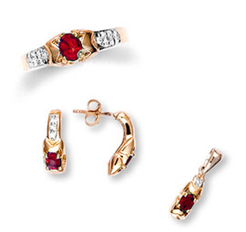 Gold Ruby Set