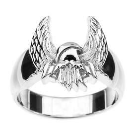 Sterling Silver American Eagle Men's Ring