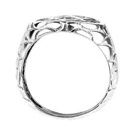 Sterling Silver Jerusalem Crusaders Cross Men's Ring