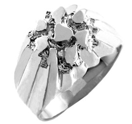 Sterling Silver King Nugget Ring