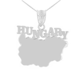 White Gold Hungary Country Pendant Necklace