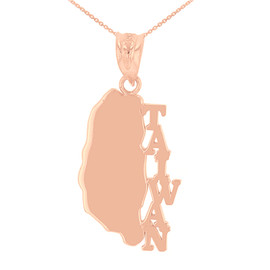 Rose Gold Taiwan Country Pendant Necklace