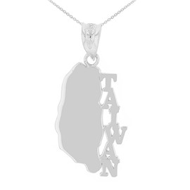 Sterling Silver Taiwan Country Pendant Necklace