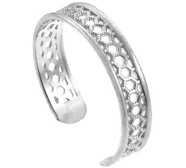 White Gold Chainmail Toe Ring