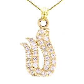Yellow Gold Fancy Diamond Pendant Necklace