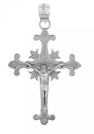 White Gold Crucifix Pendant - The Atonement Crucifix