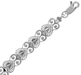 White Gold Bracelet - The Fancy Heart Bracelet