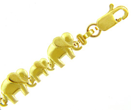 Yellow Gold Bracelet - The Elephant March Bracelet