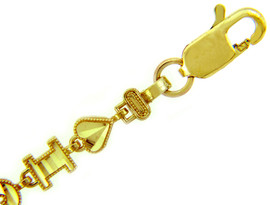 Yellow Gold Bracelet - The I Heart U Bracelet