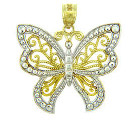 White Gold  Butterfly Two Tone