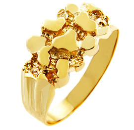 Rock Solid Gold Nugget Ring