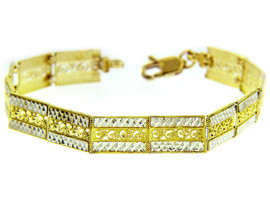 Two-Tone Gold Bracelet - The Fancy Link Bracelet