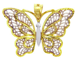 Gold Pendants - The Parvana Butterfly Two-Tone Gold Pendant