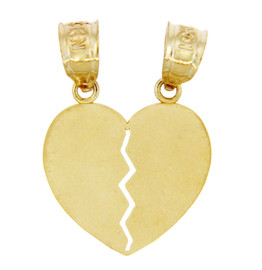 Gold Pendants - Gold Breakable Heart Pendant