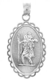 Sterling Silver Saint Christopher Charm Pendant