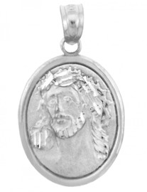 Religious Pendants -  Sacred Heart Of Jesus Sterling Silver Pendant