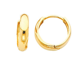 Bold Yellow Gold Huggie Earrings