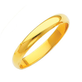 Gold Classic Wedding Band - 3MM