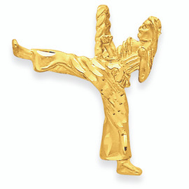 14K Gold Girl Karate Charm