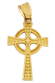 Gold Celtic Cross Pendant from CladdaghGold.com - image