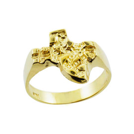 Yellow Gold Large Texas Nugget Ring