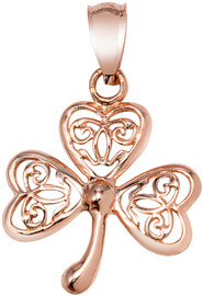 Rose Fancy Clover  Pendant