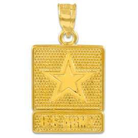 Solid Gold US ARMY Pendant