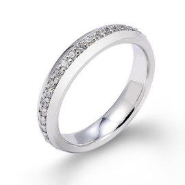 14k White Gold Eternity Diamond Wedding Band